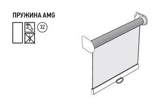 Рулонные шторы на проем AMG / в проем на пружине
